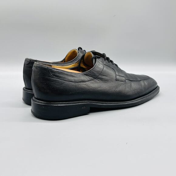 Mezlan Shoes Mens 9 Black Leather Apron Toe Derby Oxford Lace Up Dress Classic main image 6